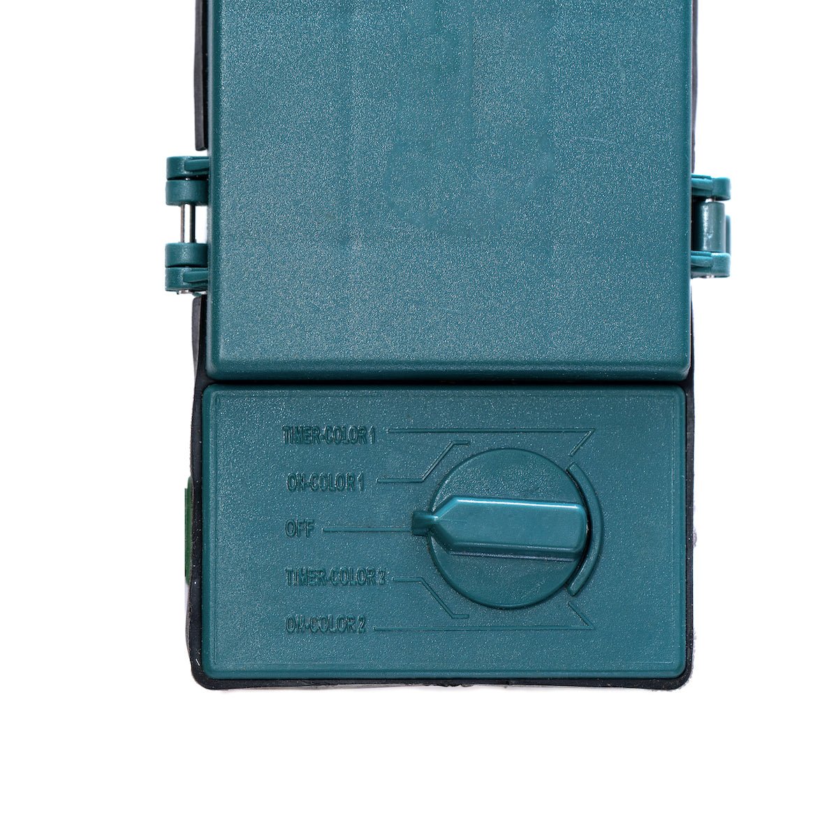 Sealed battery box with the timer and warm white or multicolor dial for the teardrop swag