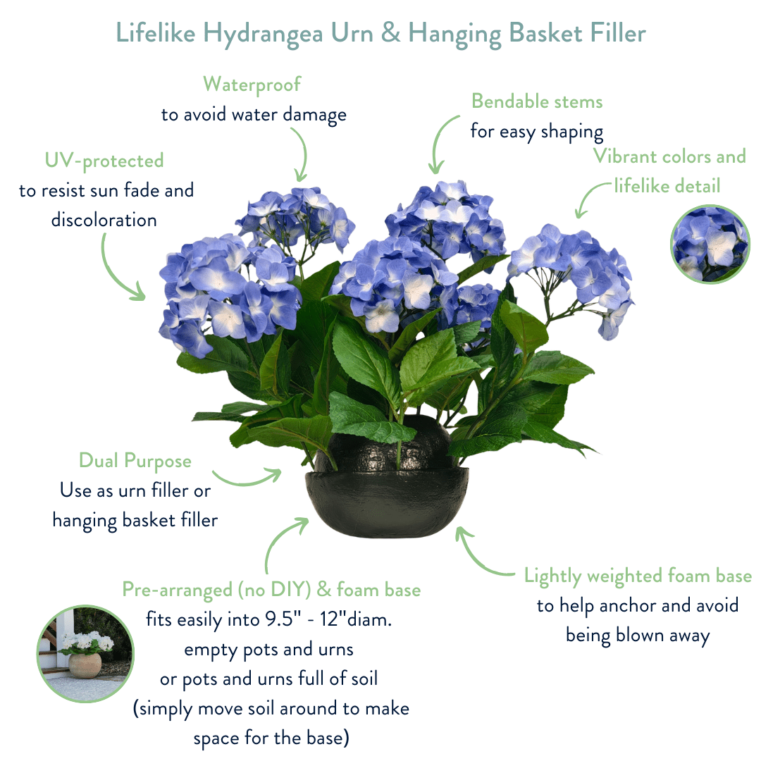 filler for artificial plant pots Hydrangea Urn Filler | UV Treated