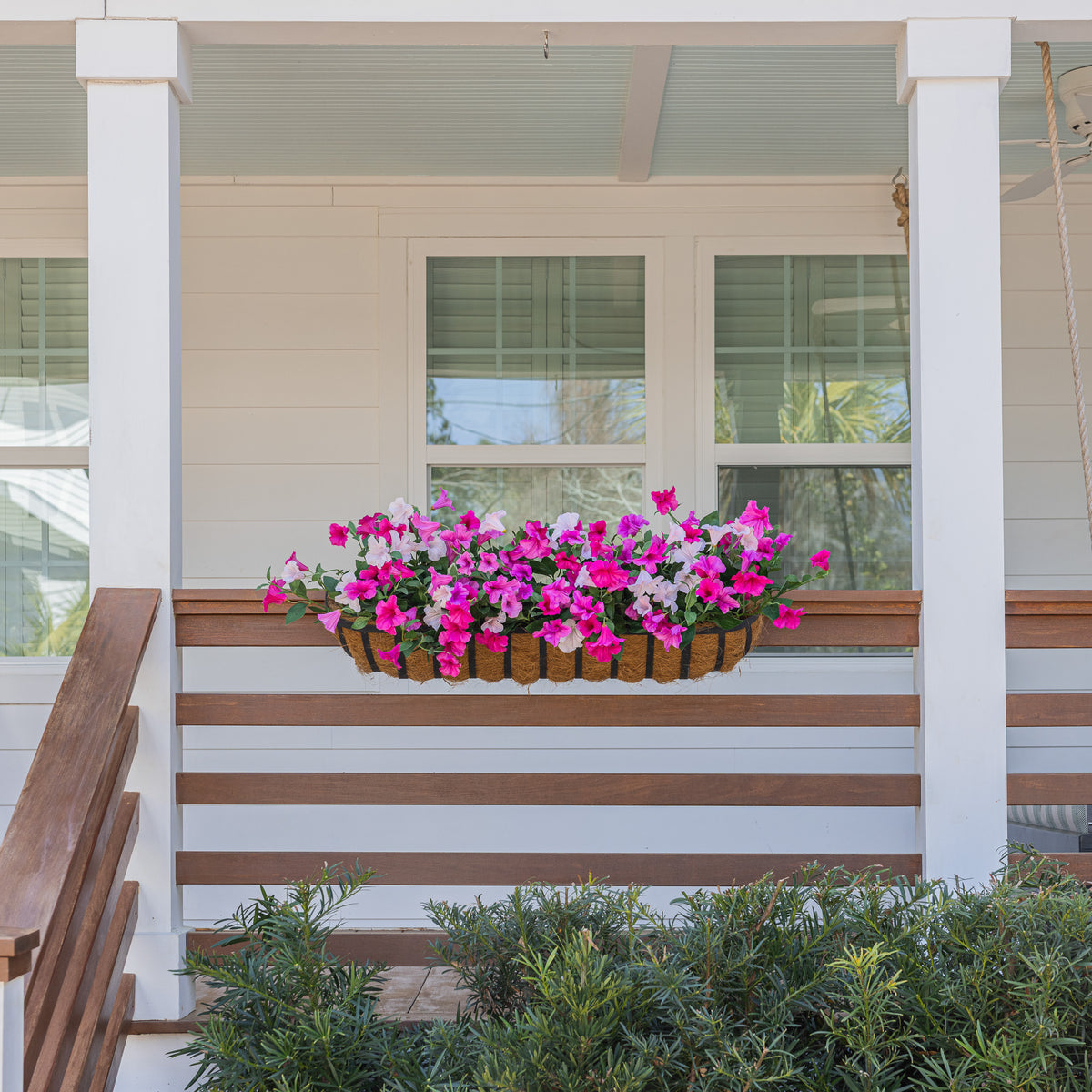Window Box Pink Lifelike Petunia Window Box Filler | UV Treated | Pink – Celestial Lights
