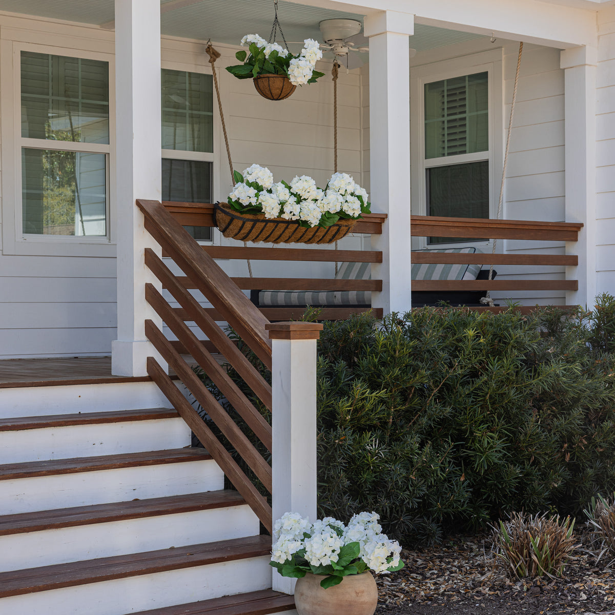 Hydrangea Window Boxes White Artificial Hydrangea | Window Box Filler | UV Treated – Celestial ...