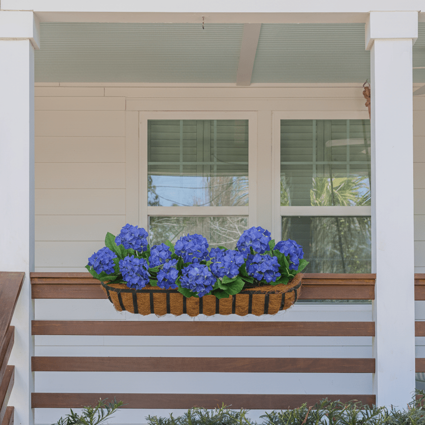 Hydrangea Window Boxes White Artificial Hydrangea | Window Box Filler | UV Treated – Celestial ...