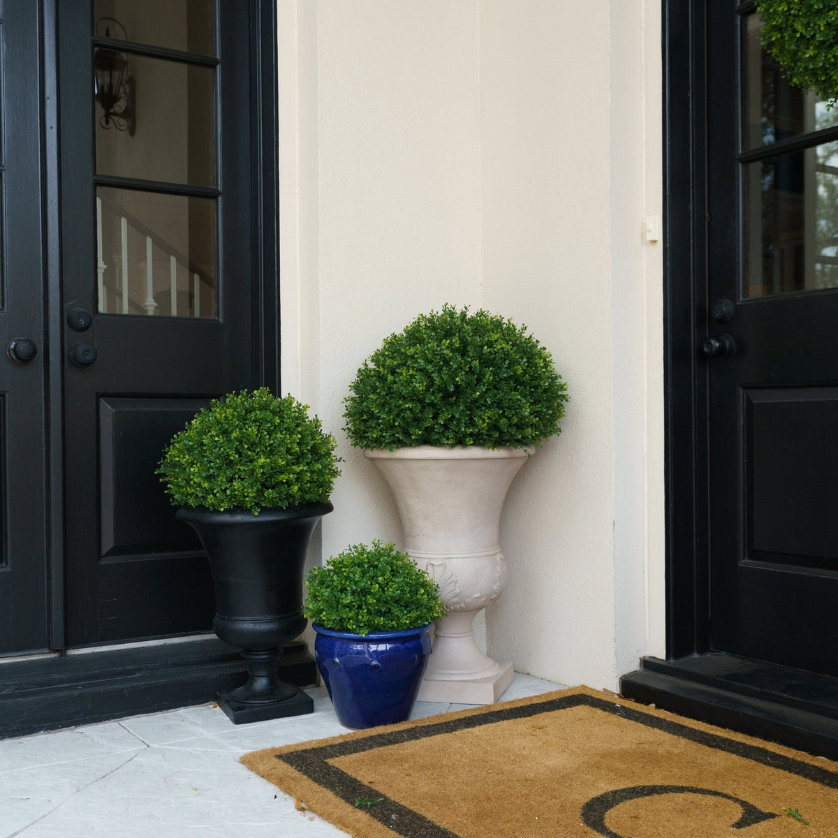 Tree Form Boxwood Sphere Lifelike Boxwood Sphere – Celestial Lights